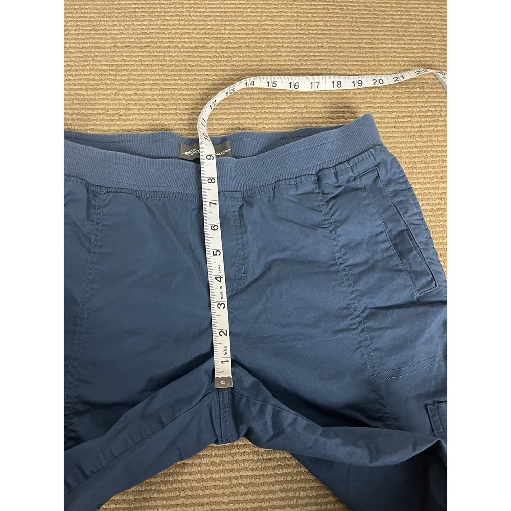 Eddie Bauer Pants Women 8 Navy Blue Cargo Pockets Cotton Blend Hiking Outdoor - Picture 6 of 12